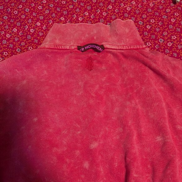 Free People Movement FP Crop Valley Girl Sweat Punch Crush Sweatshirt Pink - Picture 4 of 6